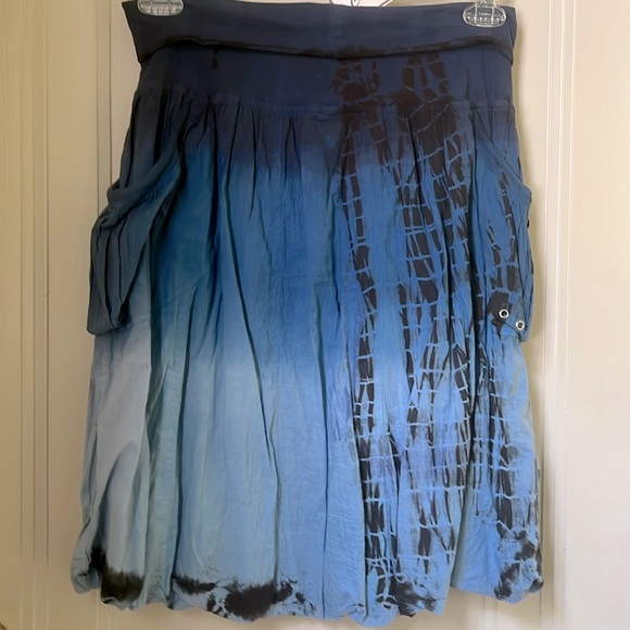 Cute Options Dresses & Skirts - Bubble Hem Mini Skirt Sz M Cotton Tie Dye NWT Cute Options